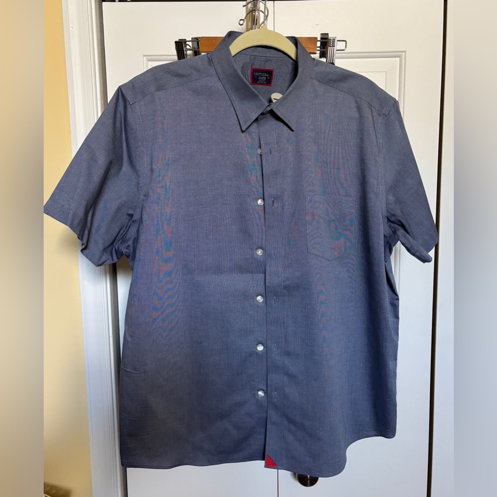 Untuckit Men's Blue Short Sleeve Shirt